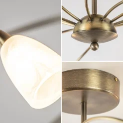 Straluma Ovale plafondlamp brons inclusief LED dim to warm></noscript> Plafondlampen|LED Plafondlampen