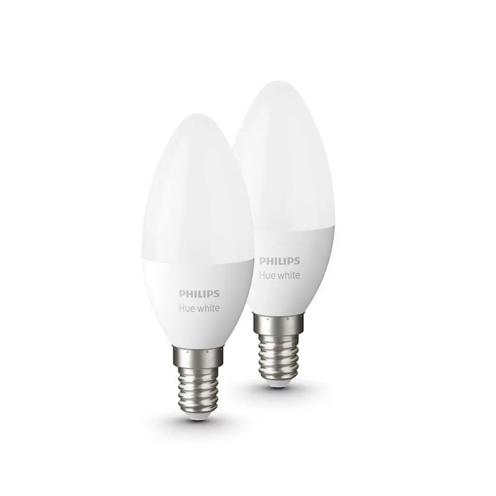 Straluma Philips Hue e14 kaars mat 2-pack 2700k> Smart lampen|Philips Hue