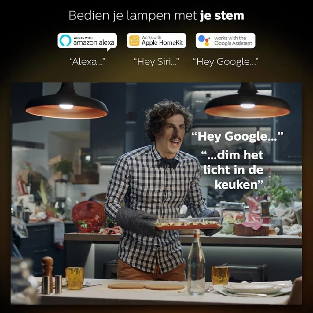 Straluma Philips Hue white ambiance starter kit E27 met Bluetooth> Smart lampen|Philips Hue