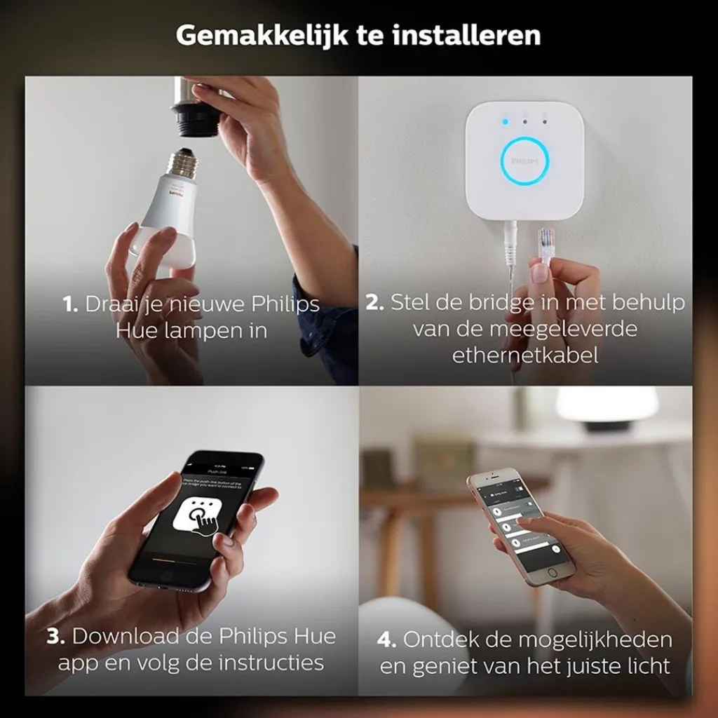 Straluma Philips Hue white starter kit E27 met Bluetooth> Smart lampen|Philips Hue