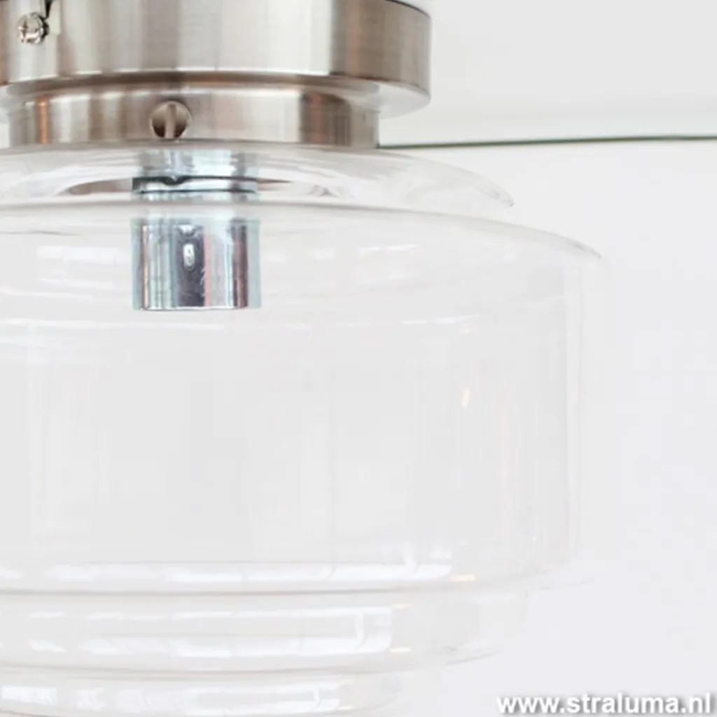 Straluma Plafondlamp Art Deco helder glas> Plafonnières|Woonkamerlampen