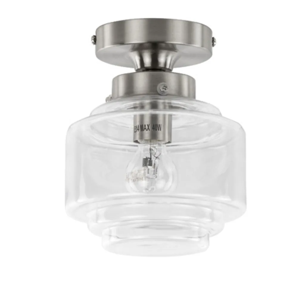 Straluma Plafondlamp Art Deco klein helder glas> Plafonnières|Keukenverlichting