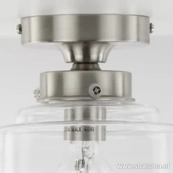 Straluma Plafondlamp Art Deco klein helder glas><noscript><img width=