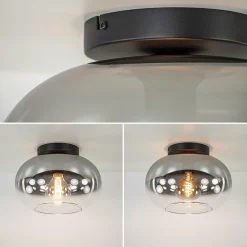 Straluma Plafondlamp Bellini zwart/smoke gradient glas><noscript><img width=