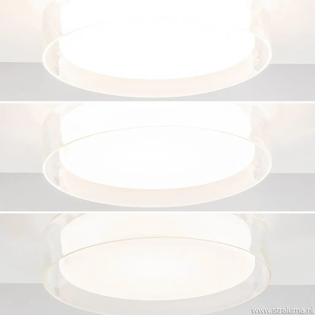 Straluma Plafondlamp chroom/clear IP44 3-step dim> Plafondlampen|Plafonnières
