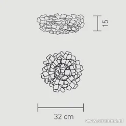 Straluma Plafondlamp Clizia 32cm fumé><noscript><img width=