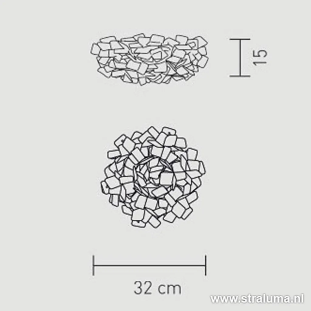 Straluma Plafondlamp Clizia 32cm fumé> Plafondlampen|Plafonnières