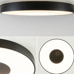 Straluma Plafondlamp Coin 65 zwart + remote></noscript> Plafondlampen|Plafonnières