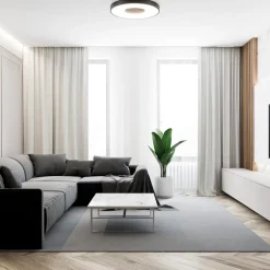 Straluma Plafondlamp Coin 65 zwart + remote></noscript> Plafondlampen|Plafonnières