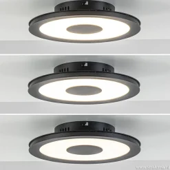 Straluma **Plafondlamp disc 26cm zwart 3-step dim></noscript> Plafondlampen|Plafonnières