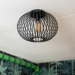 Straluma Plafondlamp donut draad zwart 40cm><noscript><img width=