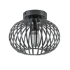 Straluma Plafondlamp donut klein draad zwart 25cm> Draadlampen|Woonkamerlampen