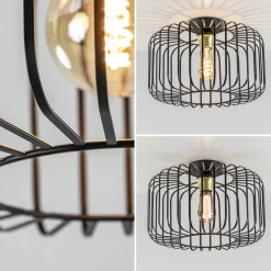 Straluma Plafondlamp draad cilinder zwart/brons><noscript><img width=