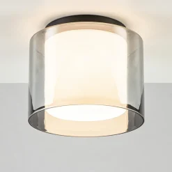 Straluma Plafondlamp Ice 23cm zwart/smoke IP44> Keukenverlichting|Badkamerverlichting