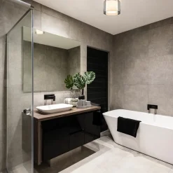 Straluma Plafondlamp Ice 23cm zwart/smoke IP44><noscript><img width=