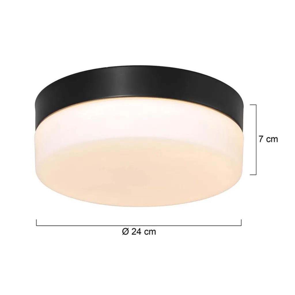 Straluma Plafondlamp Ikaro zwart 24cm 3-step dim> Plafondlampen|Plafonnières