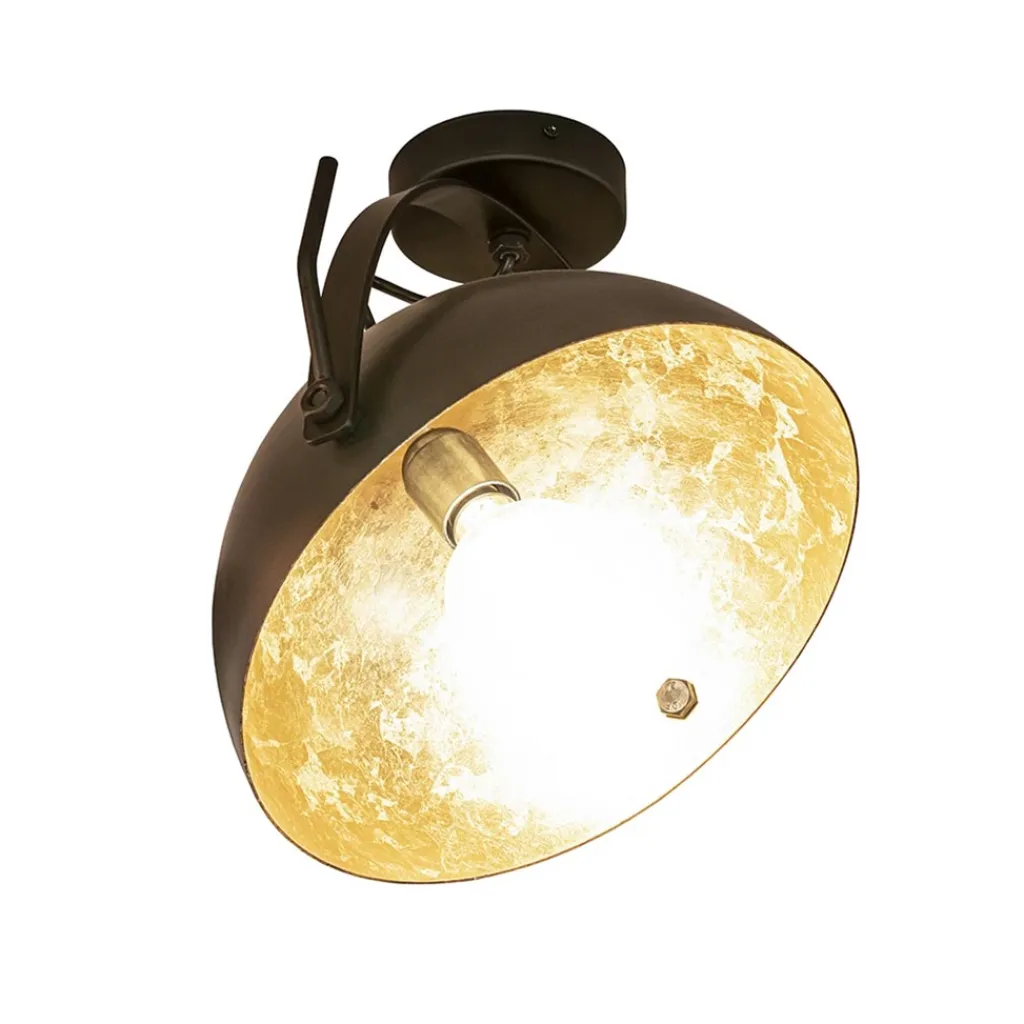 Straluma Plafondlamp koepel 30 cm gunmetal/goldleaf> Plafondlampen|Design Verlichting