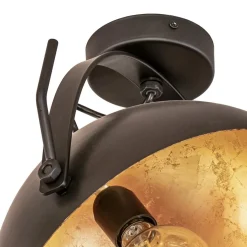 Straluma Plafondlamp koepel 30 cm gunmetal/goldleaf><noscript><img width=