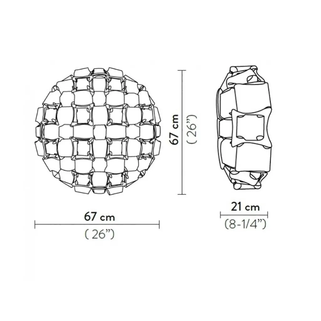Straluma Plafondlamp Mida amber 67cm> Wandlampen|Halverlichting