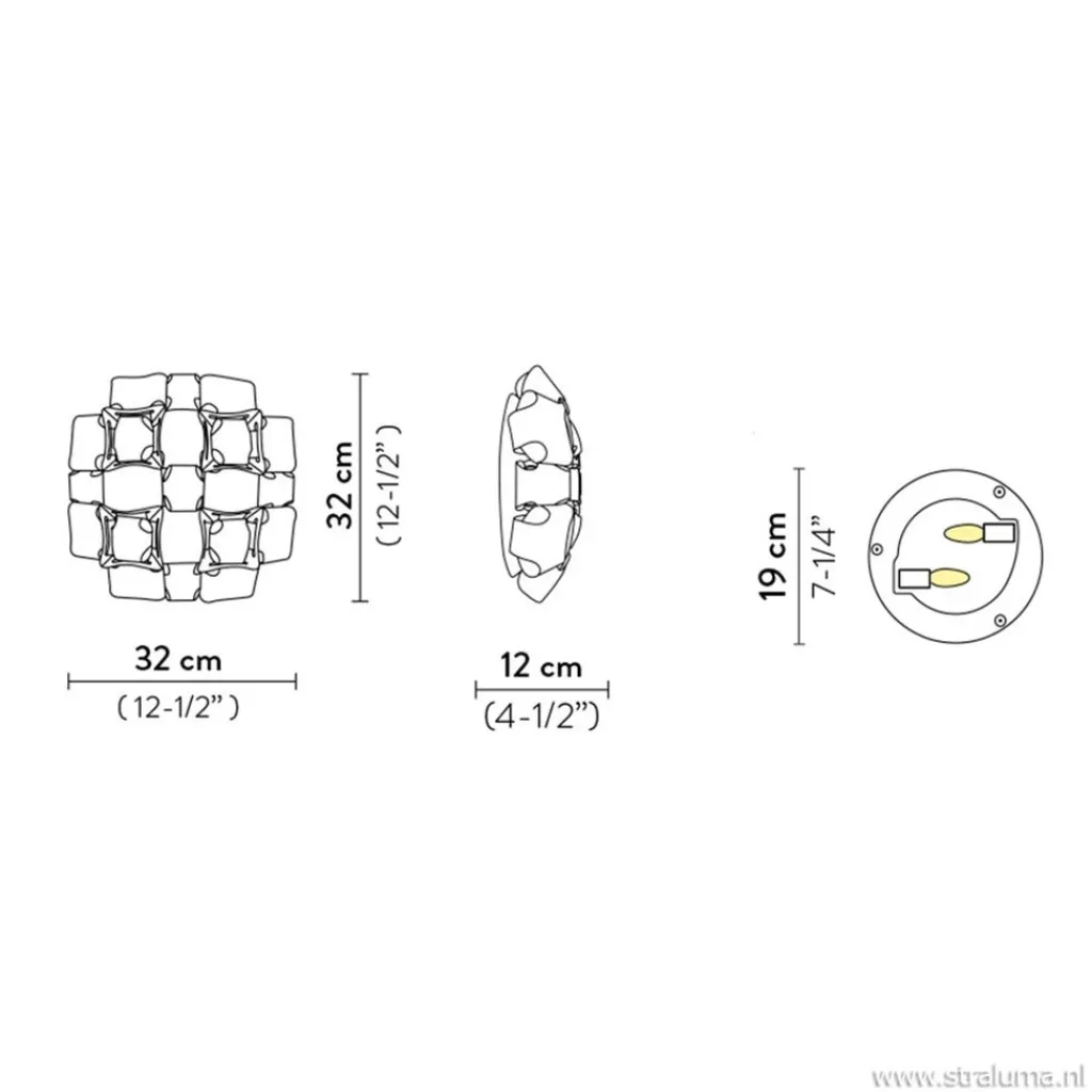 Straluma Plafondlamp Mida gold 32cm> Wandlampen|Slaapkamerlampen