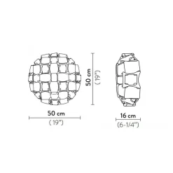 Straluma Plafondlamp Mida multicolor 53 cm></noscript> Wandlampen|Halverlichting