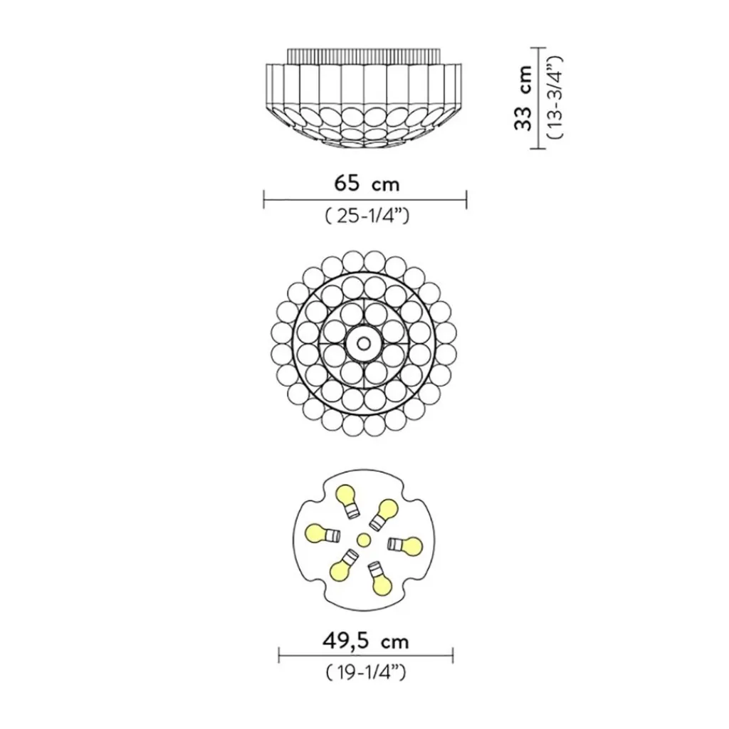 Straluma Plafondlamp Odeon 65 gold> Eetkamerverlichting|Plafondlampen