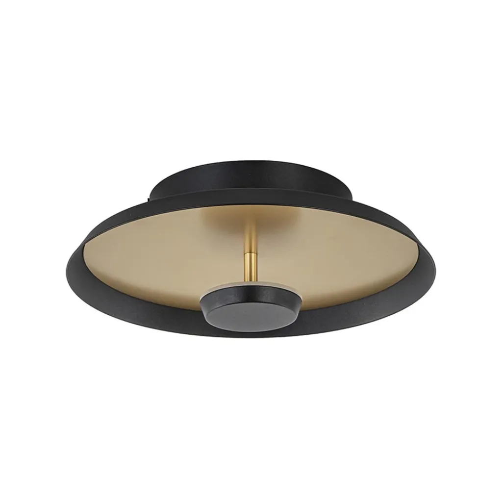 Straluma Plafondlamp Oro 25cm zwart/goud> Plafondlampen|Plafonnières