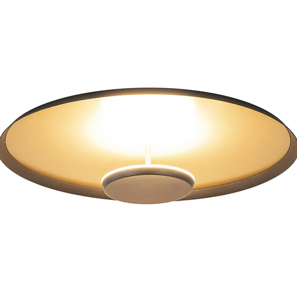 Straluma Plafondlamp Oro 45cm zwart/matgoud> Plafondlampen|Plafonnières