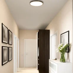 Straluma Plafondlamp Piatto 30 zwart + bew.sensor></noscript> Plafondlampen|Plafonnières