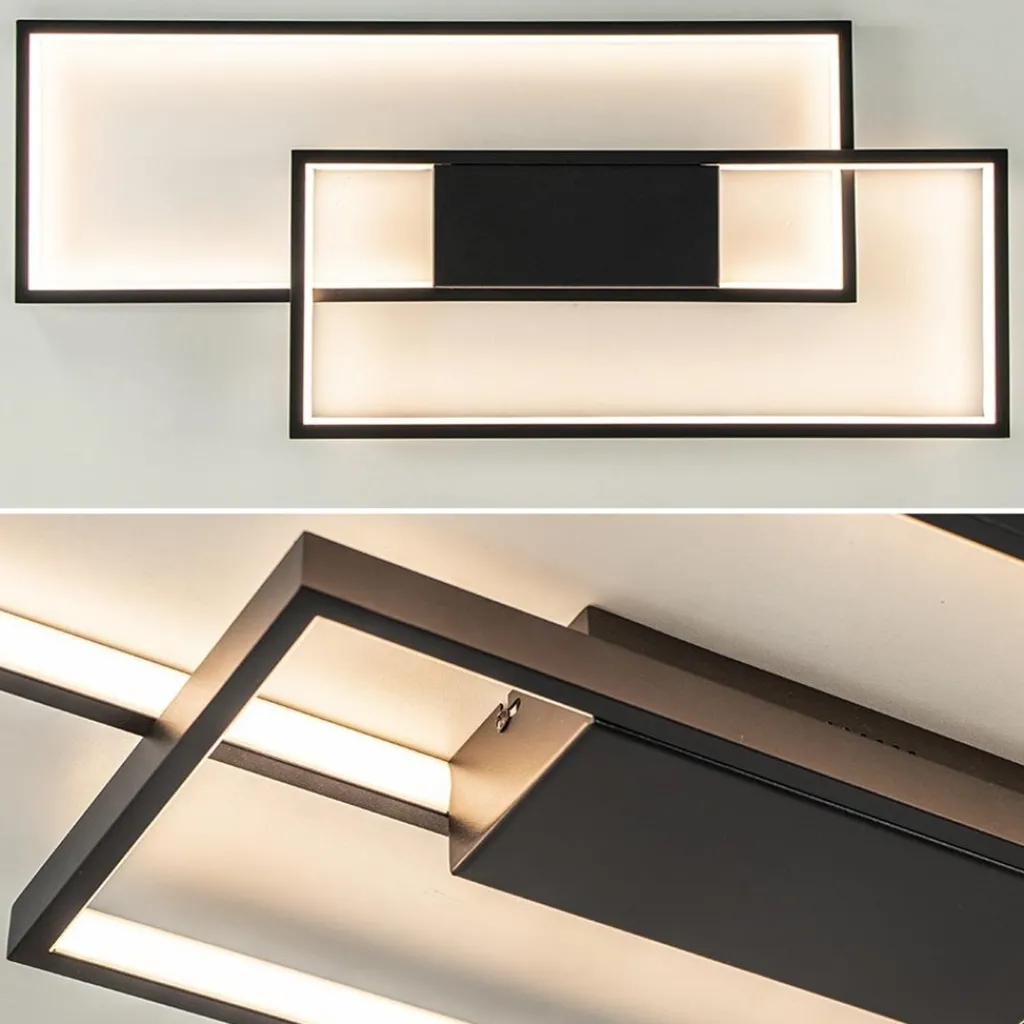 Straluma Plafondlamp Piazza 2L zwart 3-step dim> Plafondlampen|Woonkamerlampen