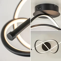 Straluma Plafondlamp Plaza zwart 3-switchdim><noscript><img width=