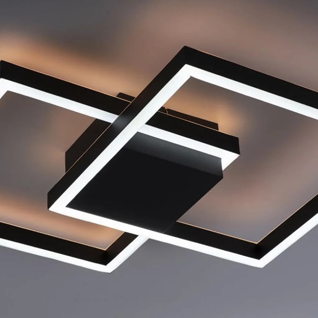 Straluma Plafondlamp Q-Marko smart vierk.zwart rgb/cct> Plafondlampen|Smart lampen