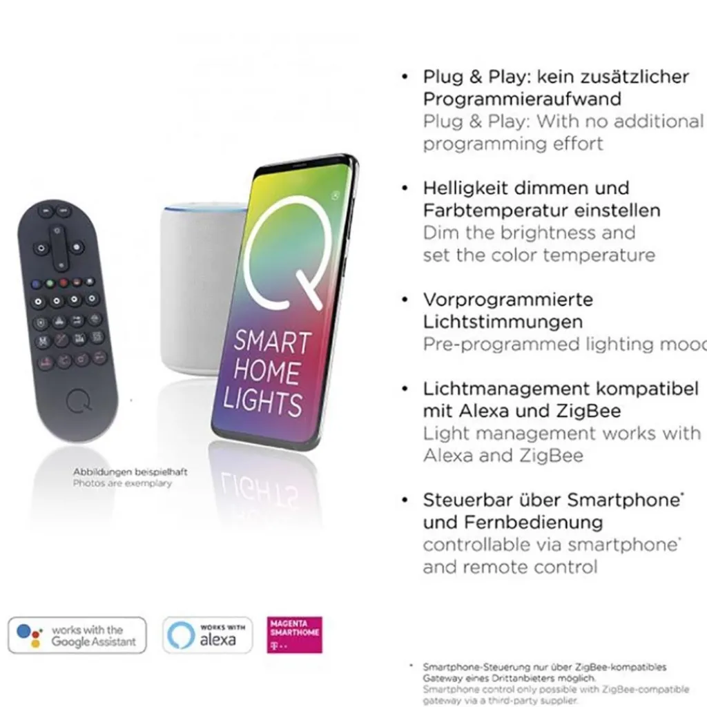 Straluma Plafondlamp Q-Marko smart vierk.zwart rgb/cct> Plafondlampen|Smart lampen