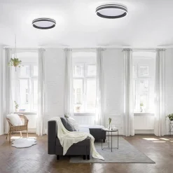 Straluma Plafondlamp Q-Vito 40 zwart smart+remote></noscript> Plafondlampen|Smart lampen