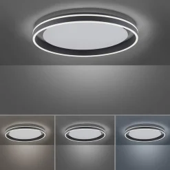 Straluma Plafondlamp Q-Vito 59 zwart smart+remote><noscript><img width=