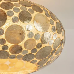 Straluma Plafondlamp Ufo goud schelpen 40cm><noscript><img width=