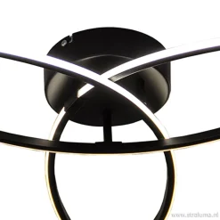 Straluma Plafondlamp 3-v eclips zwart 3-st.dimb.> Plafondlampen|Plafonnières