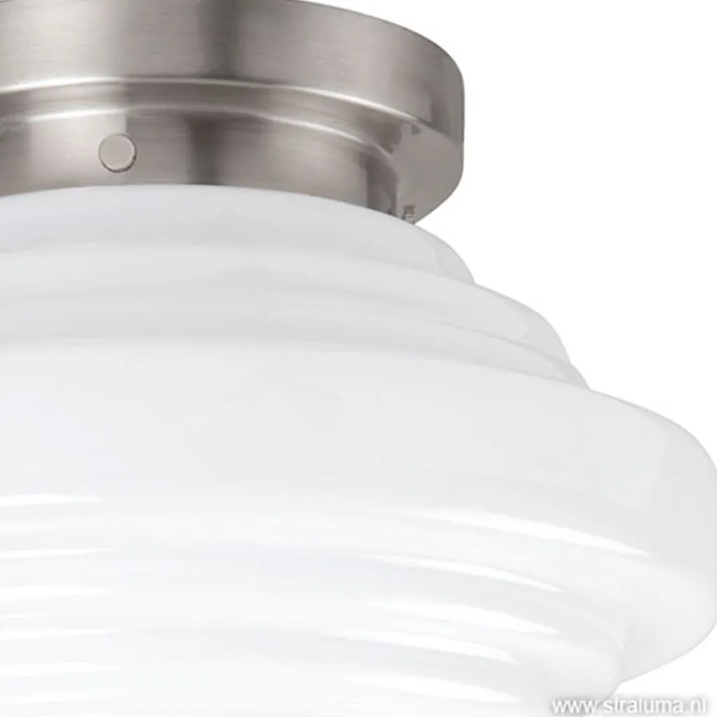 Straluma Plafondlamp York art deco opaal glas> Plafonnières|Woonkamerlampen