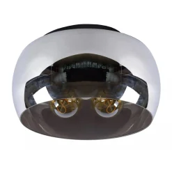 Straluma Plafondlamp zwart + smoke glas 40cm> Plafondlampen|Luxe Verlichting