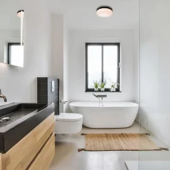 Straluma Plafondlamp zwart IP44 + bewegingssensor></noscript> Plafondlampen|Plafonnières