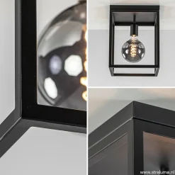 Straluma Plafondlamp zwart open frame></noscript> Woonkamerlampen|Slaapkamerlampen