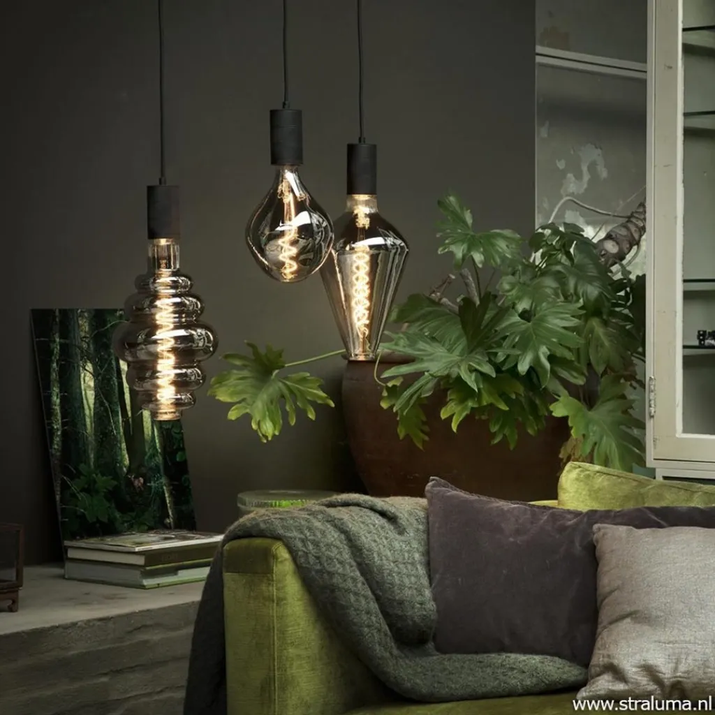 Straluma Plafondplaat 3-l rond 40cm zwart excl.lb> Hanglampen|Calex