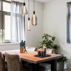 Straluma Plafondplaat rond zwart 3-lichts pendel ex.lb><noscript><img width=