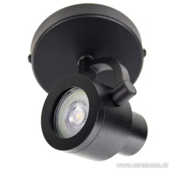 Straluma Plafondspot Alto 1l zwart gu10><noscript><img width=