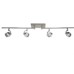 Straluma Plafondspot balk 4-lichts nikkel verstel> Opbouwspots|Woonkamerlampen