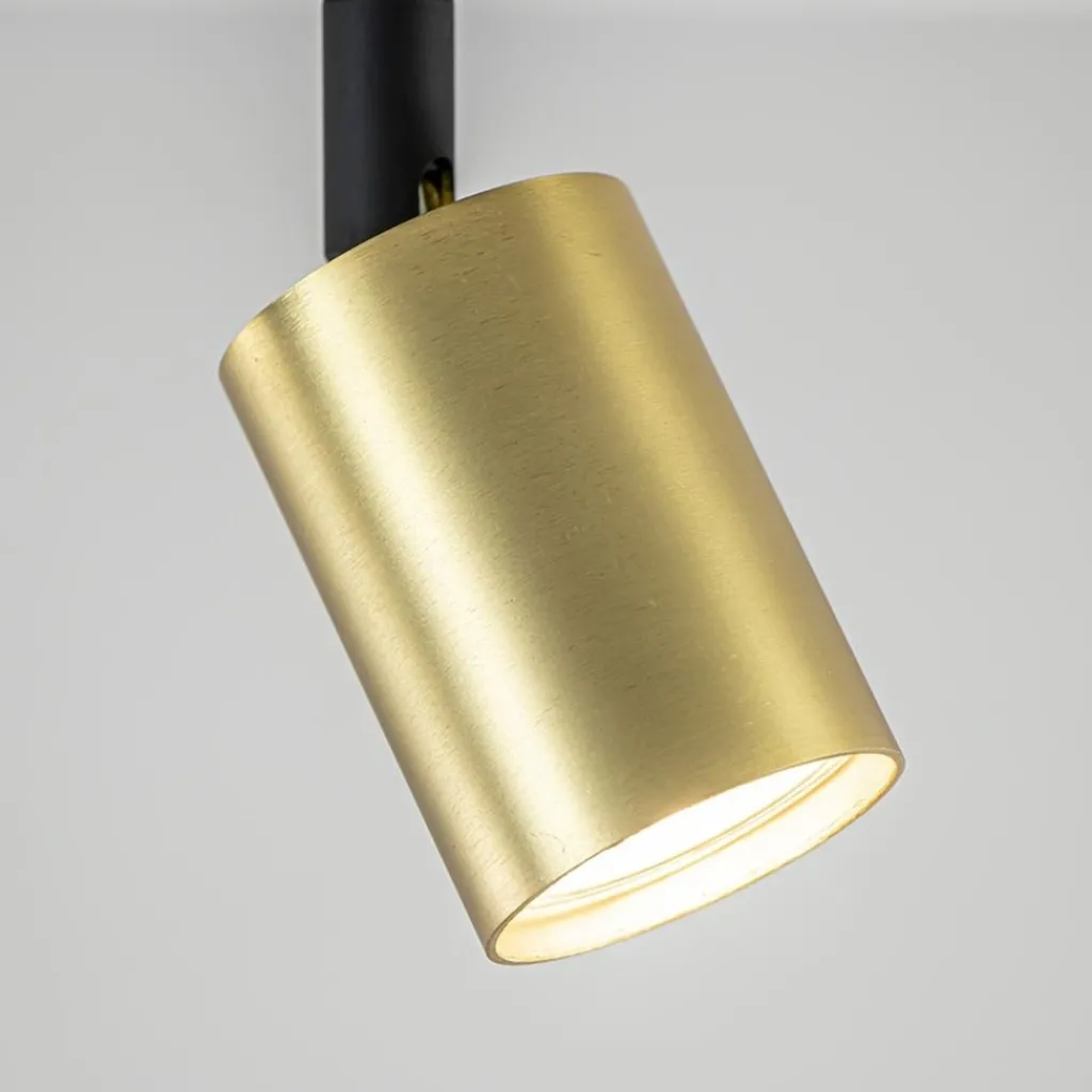 Straluma Plafondspot Bounce enkel rond zwart/goud> Plafondlampen|Opbouwspots