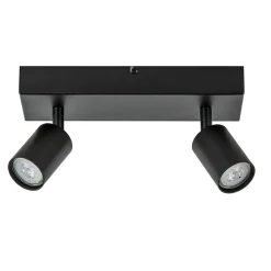 Straluma Plafondspot Bounce 2L balk zwart> Plafondlampen|Opbouwspots