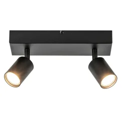 Straluma Plafondspot Bounce 2L balk zwart> Plafondlampen|Opbouwspots