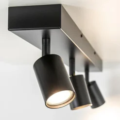 Straluma Plafondspot Bounce 3L balk zwart></noscript> Plafondlampen|Opbouwspots