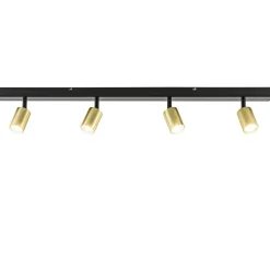 Straluma Plafondspot Bounce 4l 100cm zwart/matgoud> Plafondlampen|Opbouwspots